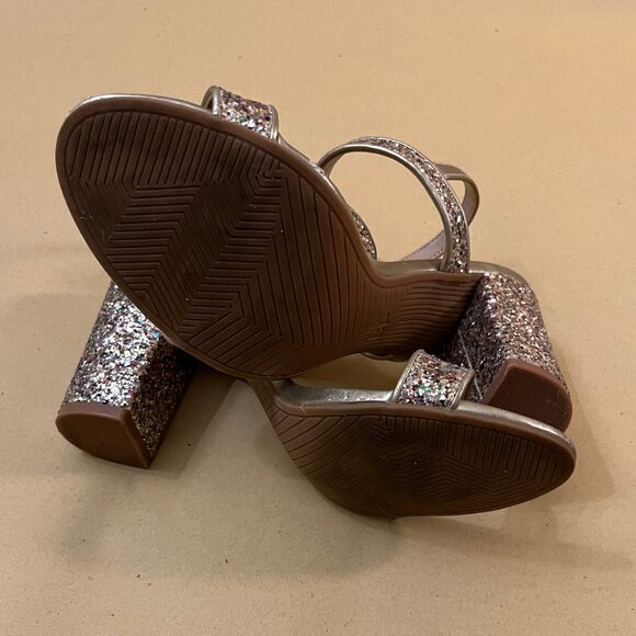 BP. Lula Block Heel Slingback Sandal In Multi Glitter - Picture 8 of 9